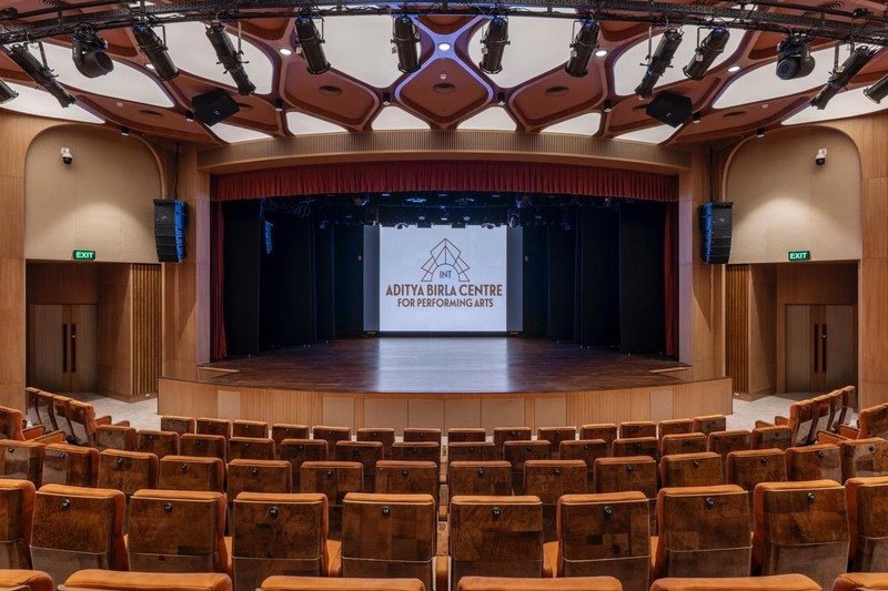 Aditya Birla Auditorium, India — interior by Kshitij Interiors.